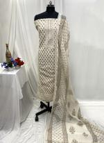 Cotton White Festival Wear Printed Salwar Suit